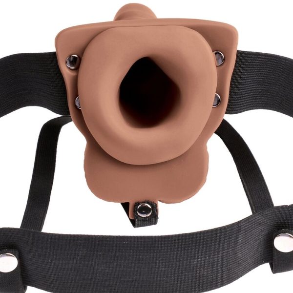 FETISH FANTASY SERIES - ADJUSTABLE HARNESS REALISTIC PENIS WITH RECHARGEABLE TESTICLES AND VIBRATOR 15 CM - Image 4