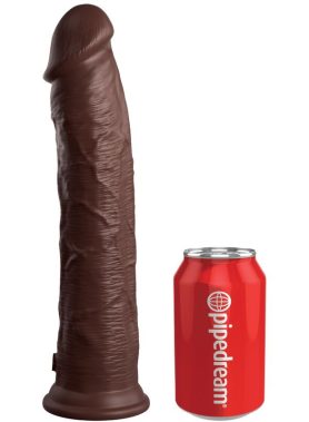 KING COCK - ELITE REALISTIC SILICONE DILDO 28 CM BROWN