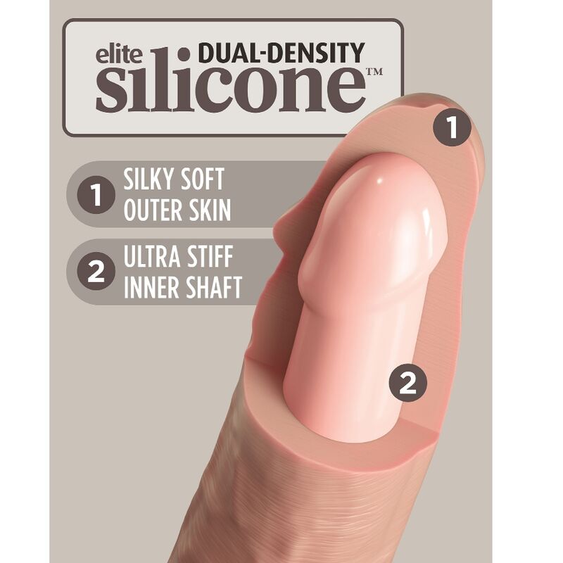KING COCK - ELITE REALISTIC DILDO VIBRATOR & SILICONE REMOTE CONTROL 23 CM - Image 6