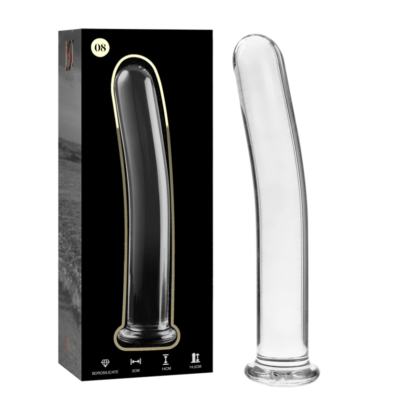 NEBULA SERIES BY IBIZA - MODEL 8 DILDO BOROSILICATE GLASS CLEAR 14.5 CM -O- 2 CM - Image 2