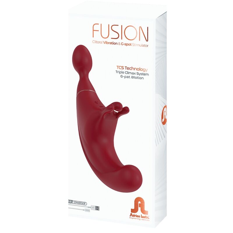 ADRIEN LASTIC - FUSION TRIPLE CLITORIS STIMULATOR & G-SPOT RED - Image 3