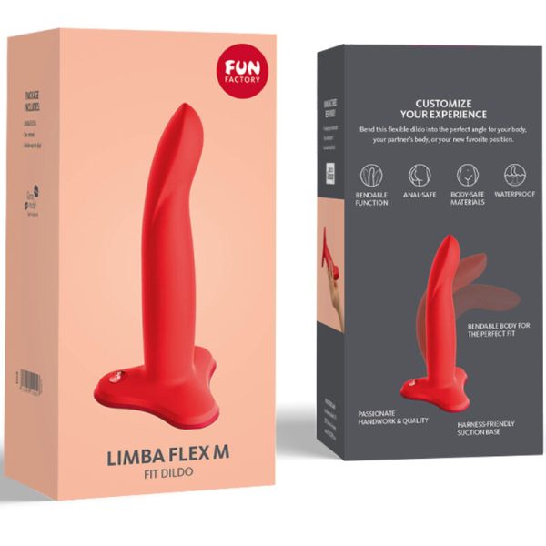 FUN FACTORY - LIMBA FLEXIBLE DILDO RED SIZE M - Image 5