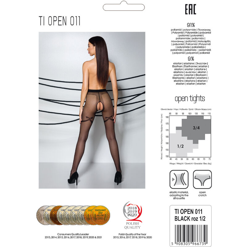PASSION - TIOPEN 011 BLACK TIGHTS 3/4 20 DEN - Image 5