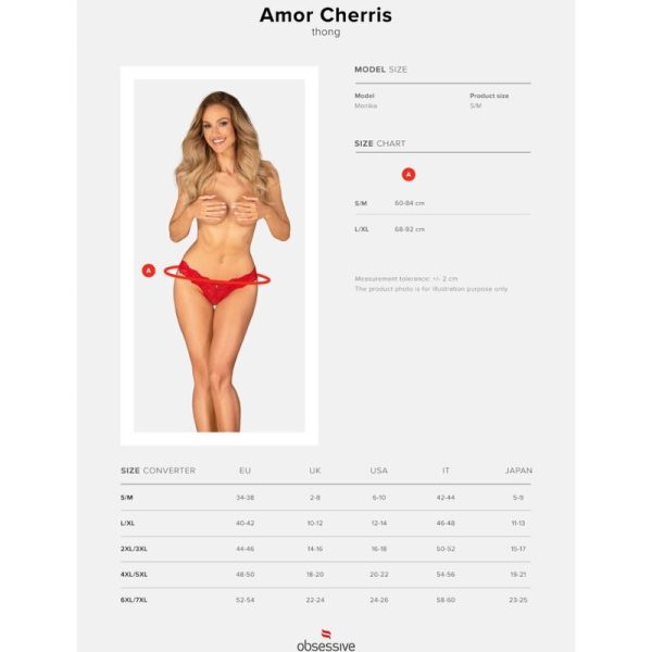 OBSESSIVE - AMOR CHERRIS THONG L/XL - Image 7