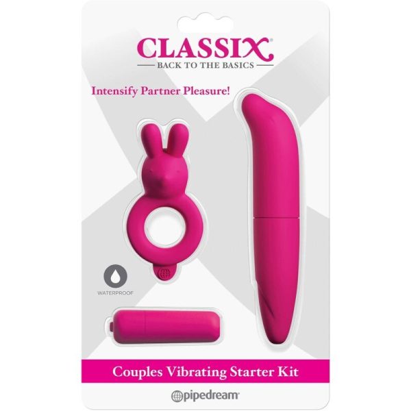 CLASSIX - KIT FOR COUPLES WITH RING, BULLET AND STIMULATOR PINK - Image 6