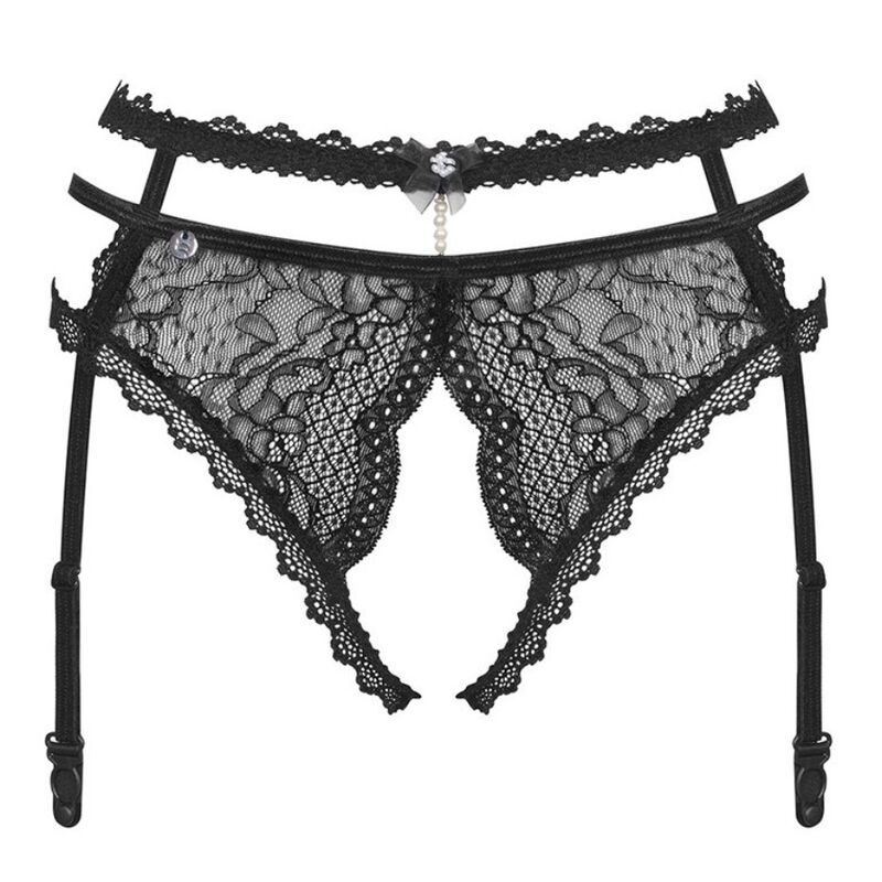 OBSESSIVE - PEARLOVE GARTER BELT BLACK XS/S - Image 5