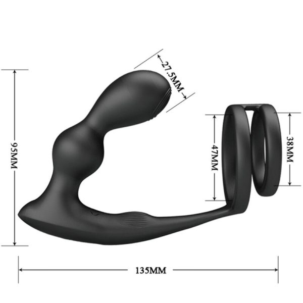 PRETTY LOVE - MARSHALL PENIS RING WITH VIBRATORY ANAL PLUG WITH REMOTE CONTROL - Image 7