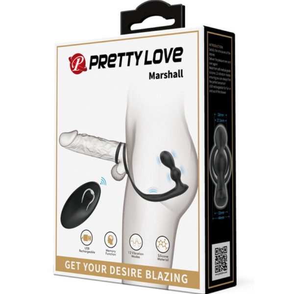 PRETTY LOVE - MARSHALL PENIS RING WITH VIBRATORY ANAL PLUG WITH REMOTE CONTROL - Image 9