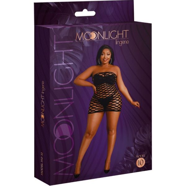 MOONLIGHT - MODEL 10 MESH DRESS BLACK PLUS SIZE - Image 3