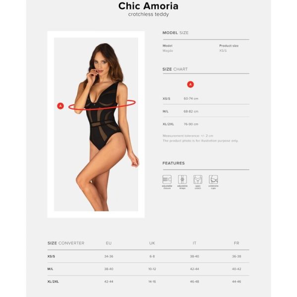 OBSESSIVE - CHIC AMORIA CROTCHLESS TEDDY XS/S - Image 7