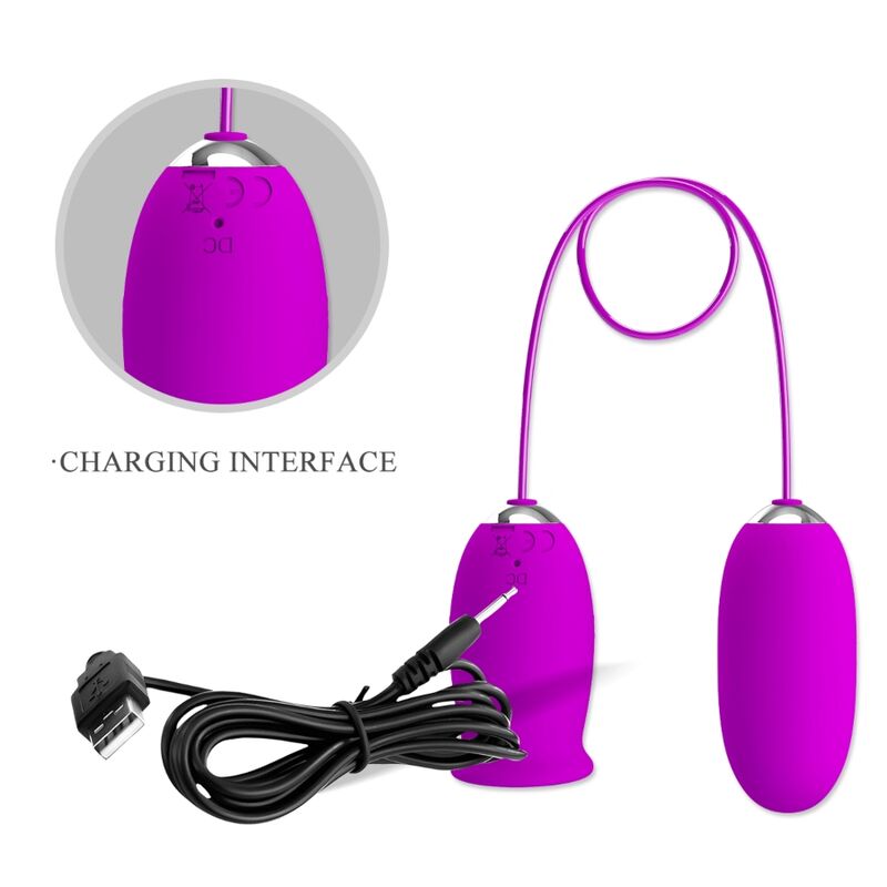 PRETTY LOVE - DAISY DUAL EGG RECHARGEABLE VIBRATOR PURPLE - Image 8