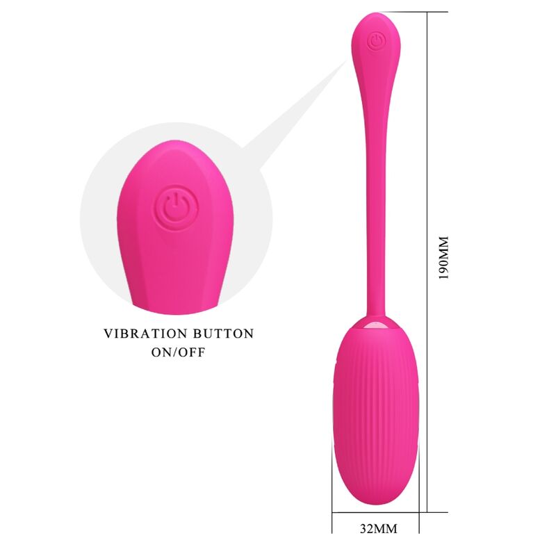 PRETTY LOVE - DOREEN RECHARGEABLE VIBRATING EGG MAGENTA REMOTE CONTROL - Image 4