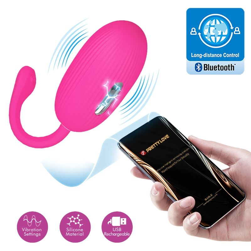 PRETTY LOVE - DOREEN RECHARGEABLE VIBRATING EGG MAGENTA REMOTE CONTROL - Image 6