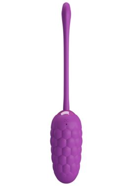 PRETTY LOVE - VIBRATING EGG WITH PURPLE RECHARGEABLE MARINE TEXTURE