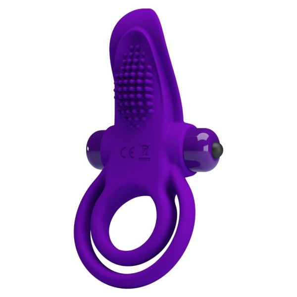 PRETTY LOVE - PURPLE VIBRATING PENIS RING - Image 4