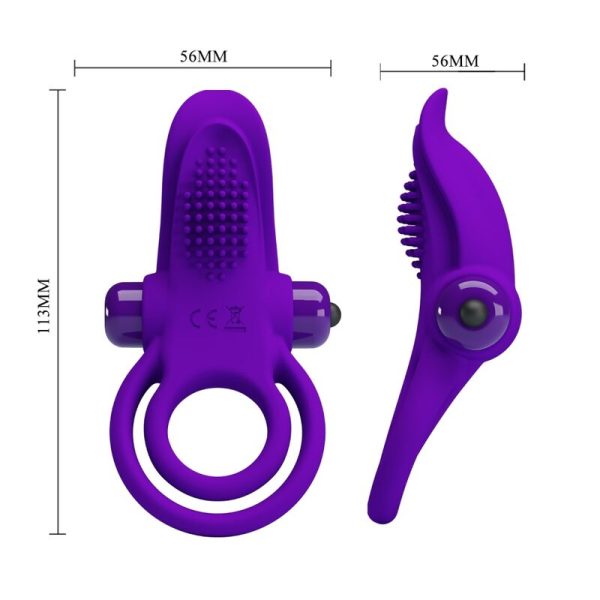 PRETTY LOVE - PURPLE VIBRATING PENIS RING - Image 6