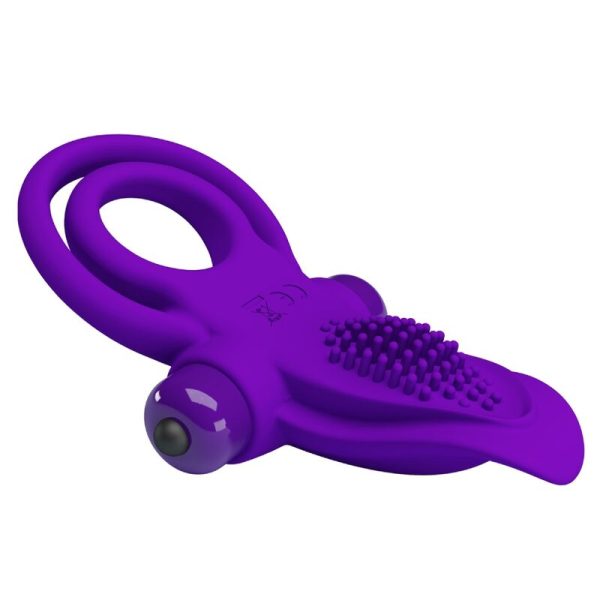 PRETTY LOVE - PURPLE VIBRATING PENIS RING - Image 5