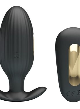 PRETTY LOVE - KELLY PLUG ANAL RECHARGEABLE VIBRATOR BLACK