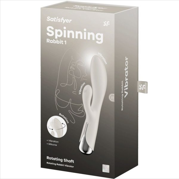 SATISFYER - SPINNING RABBIT 1 CLITORIS AND G-SPOT STIMULATION BEIGE - Image 7