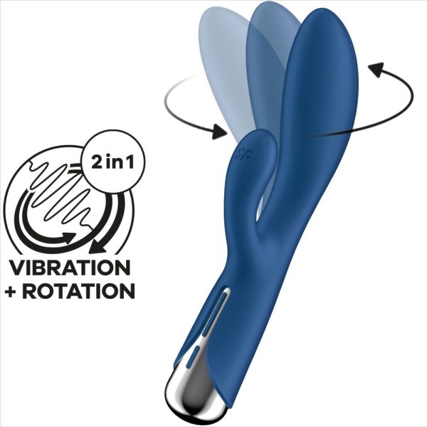 SATISFYER - SPINNING RABBIT 1 CLITORIS AND G-SPOT STIMULATION BLUE - Image 6