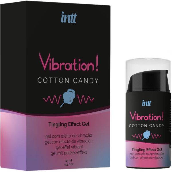 INTT - UNISEX VIBRATING EFFECT GEL COTTON CANDY 15 ML - Image 2