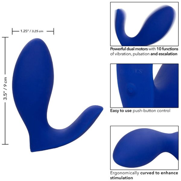 CALEXOTICS - ADMIRAL RIMMING PROSTATE STIMULATOR & VIBRATOR BLUE - Image 4