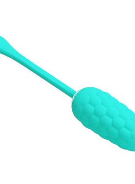 PRETTY LOVE - VIBRATING EGG WITH AQUA GREEN RECHARGEABLE MARINE TEXTURE