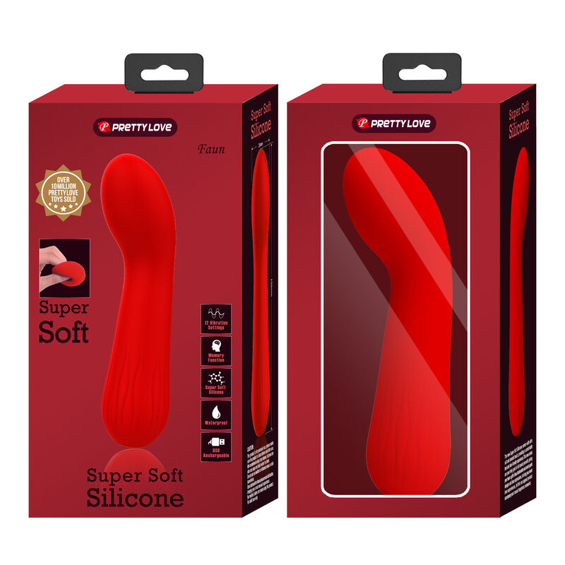 PRETTY LOVE - FAUN RECHARGEABLE VIBRATOR RED - Image 9