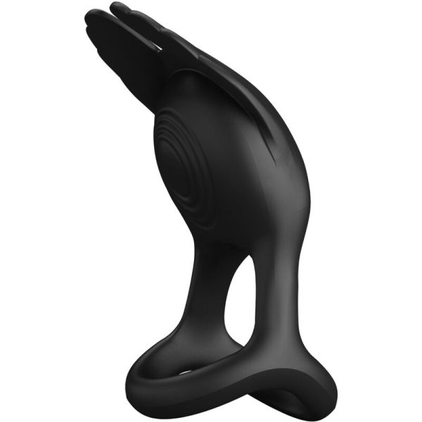 PRETTY LOVE - SILAS VIBRANT PENIS RING 7 VIBRATIONS BLACK SILICONE - Image 2