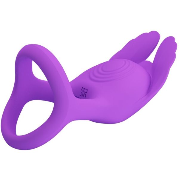 PRETTY LOVE - SILAS VIBRANT PENIS RING 7 VIBRATIONS PURPLE SILICONE - Image 3