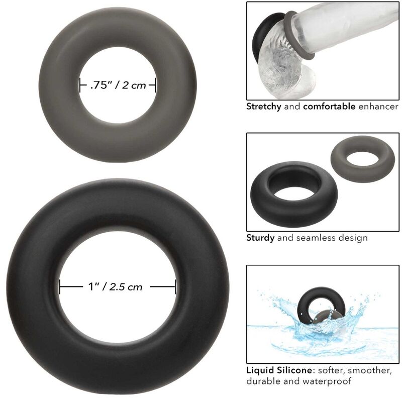 CALEXOTICS - ALPHA PROLONG SET OF 2 RING GREY - Image 8