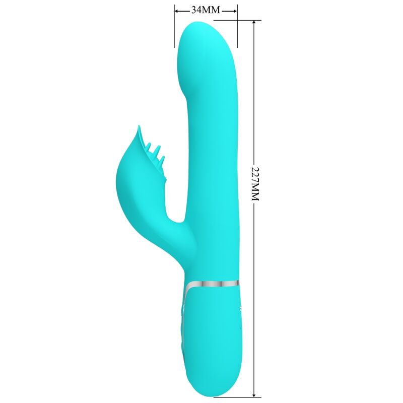 PRETTY LOVE - RABBIT VIBRATOR PEARLS AQUA GREEN - Image 7