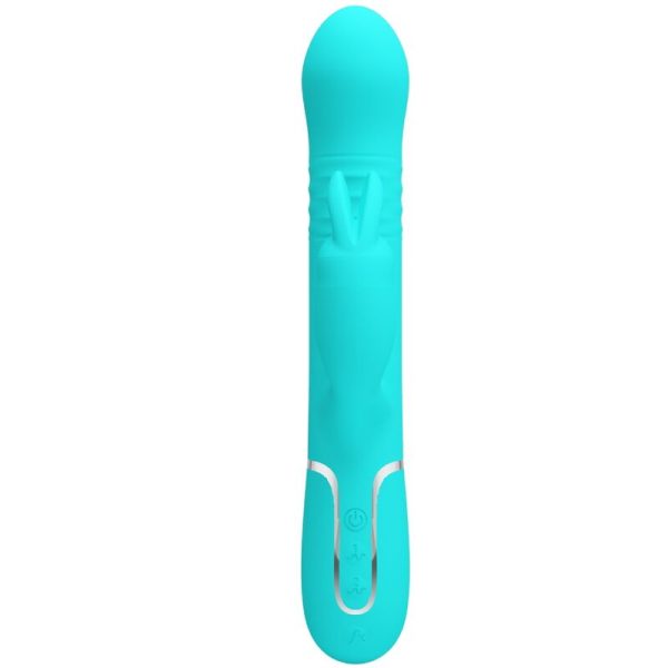 PRETTY LOVE - COALE RABBIT VIBRATOR PEARLS AQUA GREEN - Image 2