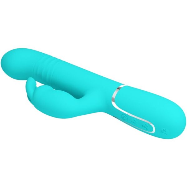 PRETTY LOVE - COALE RABBIT VIBRATOR PEARLS AQUA GREEN - Image 6