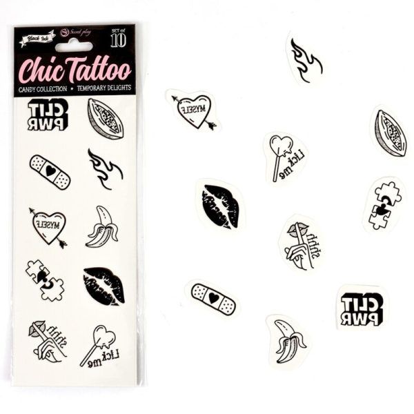 SECRET PLAY - SET OF 10 CANDY COLLECTION TEMPORARY TATTOOS - Image 4