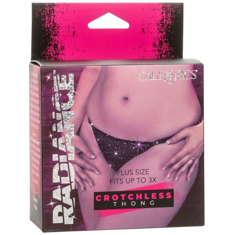 CALEXOTICS - RADIANCE CROTCHLESS THONG RHINE PLUS SIZE - Image 4