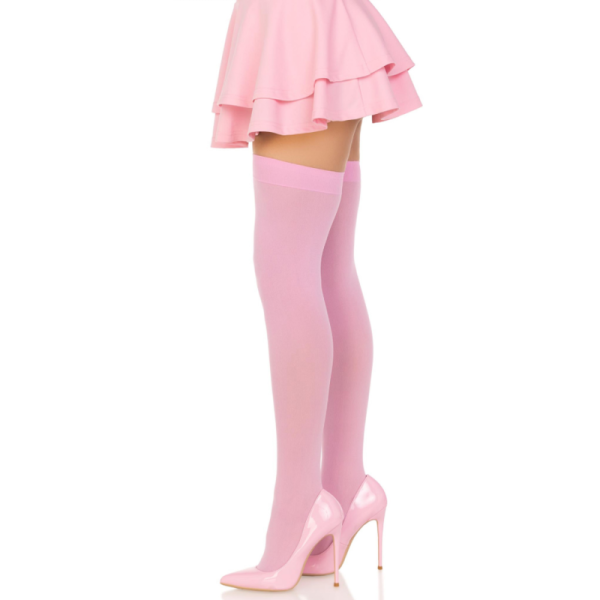 LEG AVENUE - NYLON THIGH HIGHS PINK - Image 3