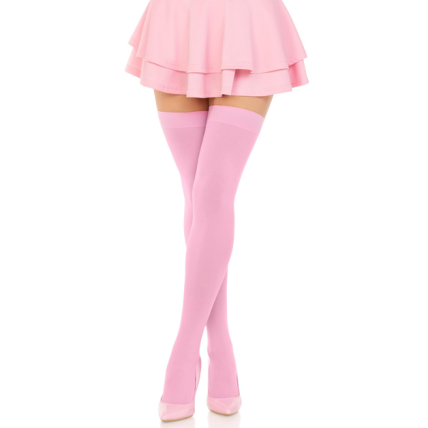 LEG AVENUE - NYLON THIGH HIGHS PINK - Image 4