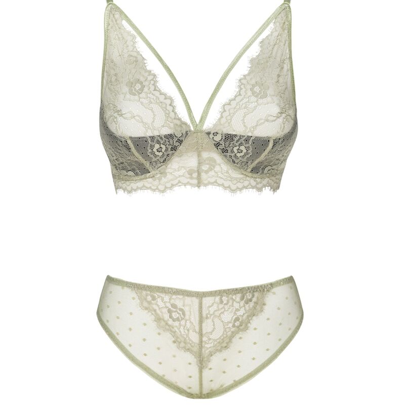 LIVCO CORSETTI FASHION - PINE LC 90667 BRA + PANTY KHAKI L/XL - Image 3