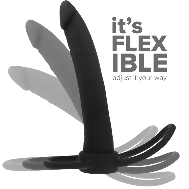 MYTHOLOGY - COBI ONYX ANAL DILDO WITH COCK AND TESTICLE RING 13 SILICONE CM - Image 4