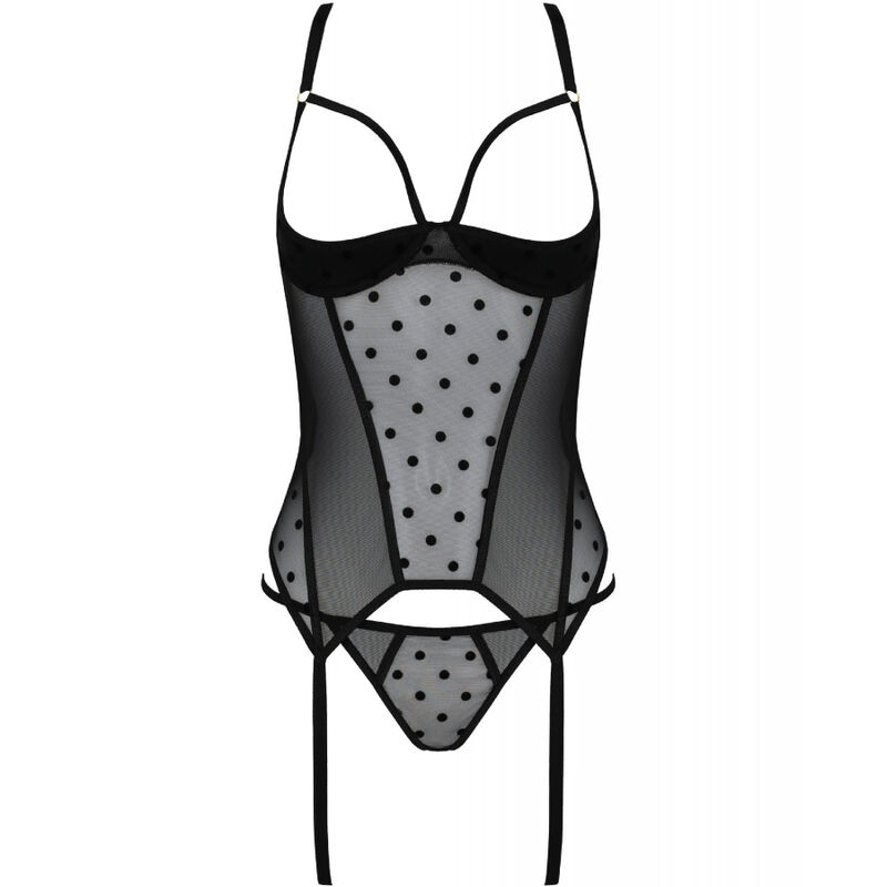 PASSION - MARINA CORSET & THONG BLACK S/M - Image 3
