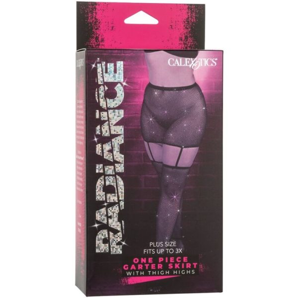 CALEXOTICS - RADIANCE GARTER SKIRT THIGH HIGHS PLUS SIZE - Image 4