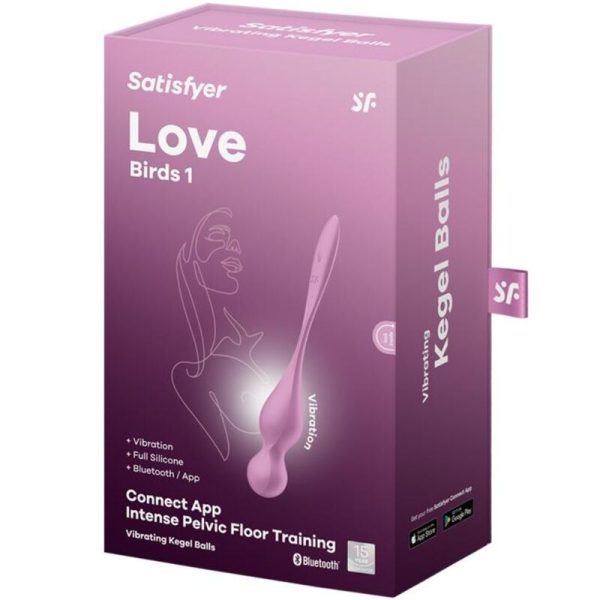 SATISFYER - LOVE BIRDS VIBRATING KEGEL BALLS PINK - Image 6