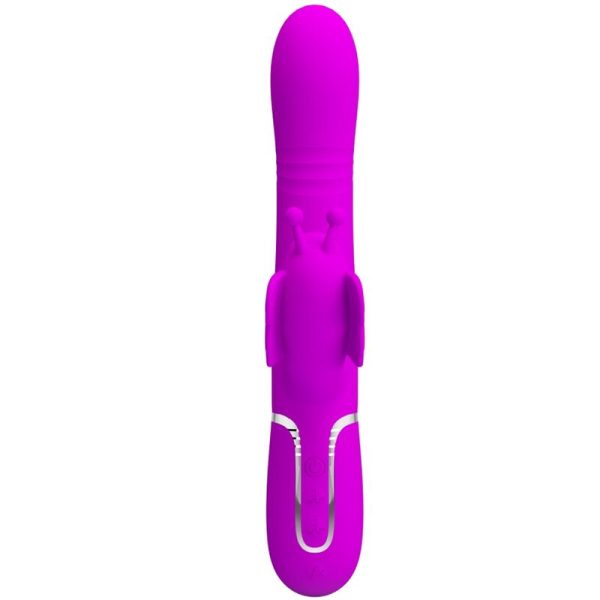 PRETTY LOVE - MULTIFUNCTION RABBIT VIBRATOR 4 IN 1 BUTTERFLY FUCHSIA - Image 2