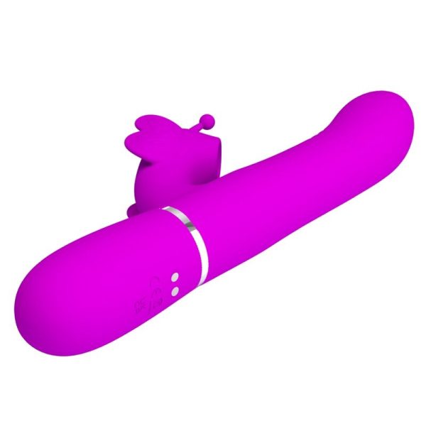 PRETTY LOVE - MULTIFUNCTION RABBIT VIBRATOR 4 IN 1 BUTTERFLY FUCHSIA - Image 4