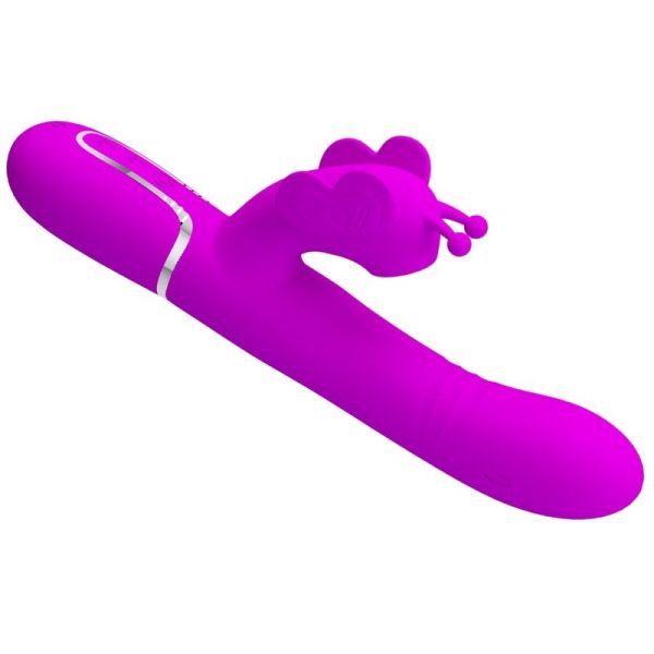 PRETTY LOVE - MULTIFUNCTION RABBIT VIBRATOR 4 IN 1 BUTTERFLY FUCHSIA - Image 5