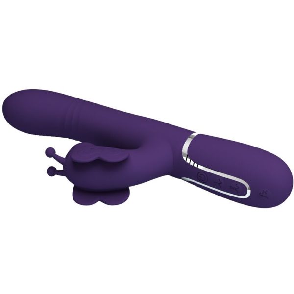 PRETTY LOVE - MULTIFUNCTION RABBIT VIBRATOR 4 IN 1 BUTTERFLY PURPLE - Image 6