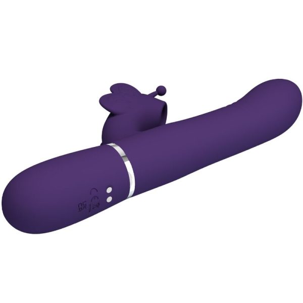 PRETTY LOVE - MULTIFUNCTION RABBIT VIBRATOR 4 IN 1 BUTTERFLY PURPLE - Image 4