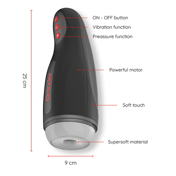 ONINDER - SEOUL RECHARGEABLE MALE MASTURBATOR 10 SPEED - FREE APP - Image 3