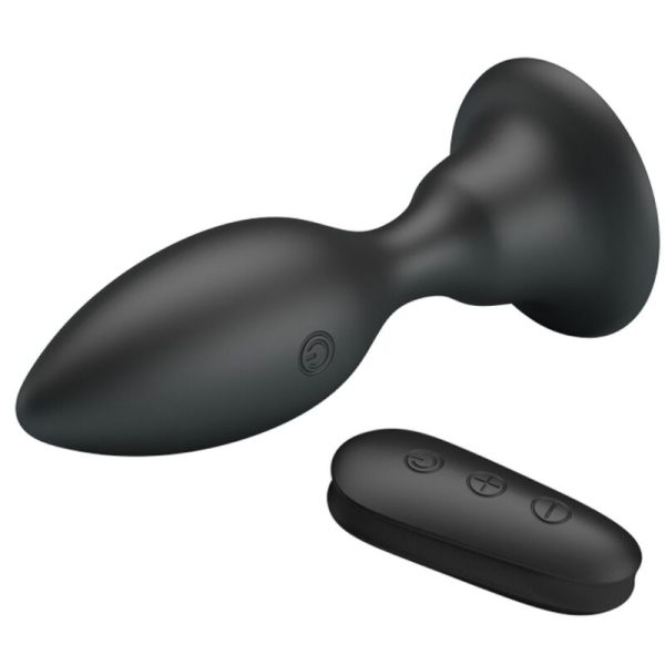 MR PLAY - ANAL PLUG WITH VIBRATION BLACK REMOTE CONTROL - Image 2